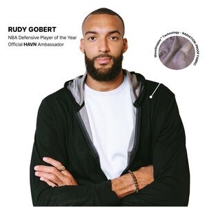 Men's Black Hooded Jacket - Rudy Gobert Edition